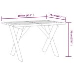 vidaXL Table de jardin 110x73x70 cm Bois de pin imprégné