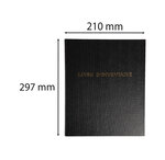 Reliure Standard Avec Recharge 297x210 Livre D'inventaire 100 Feuillets Foliotés 80g + Garde - Noir - Le Dauphin