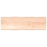 vidaXL Dessus de table bois massif non traité bordure assortie