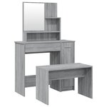 vidaXL Ensemble de coiffeuse Sonoma gris 86 5x35x136 cm