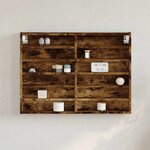 vidaXL Armoire à vitrine chêne fumé 80x8 5x58 cm bois d'ingénierie