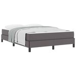 vidaXL Cadre de lit avec matelas Gris 160 x 200 cm tissu