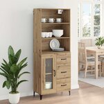 vidaXL Haut Armoire avec tiroir Chêne artisanal 69 5 x 34 x 180 cm