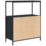 vidaXL Meuble de salle de bain avec étagères chêne noir 76 5x35x95 cm
