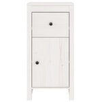 vidaXL Buffet blanc 40x35x80 cm bois massif de pin