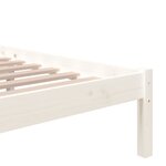 vidaXL Cadre de lit Blanc Bois massif 140x200 cm