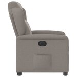 vidaXL Fauteuil inclinable électrique Taupe Tissu