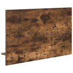 vidaXL Porte-manteau mural avec étagère avec stockage avec miroir Chêne fumé 90 x 10 x 50 cm