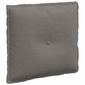 vidaXL Coussin de Dos Gris clair 50 x 45 cm Tissu en velours côtelé