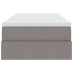 vidaXL Lit avec rangement et matelas Taupe 90 x 190 cm Polyester