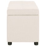 Banc banquette avec compartiment de rangement 116 cm crème polyester 02_0010803