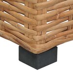 vidaXL Canapé d'angle avec coussins Rotin naturel