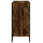 vidaXL Commode chêne fumé 91x35 5x74 5 cm bois d'ingénierie