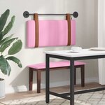 vidaXL Tête de lit suspendue Avec lumière LED Rose PU antique