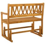 vidaXL Banc à bascule de jardin Naturel 110 x 59 x 97 cm