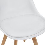 Lot de 4 chaises de salle à manger similicuir hêtre blanc 03_0006761