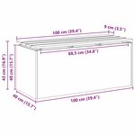 vidaXL Banc de jardin Argent 100 x 40 x 43 cm Acier inoxydable