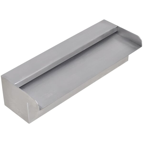 vidaXL Lame d'eau rectangulaire 30 cm Acier inoxydable pour piscine