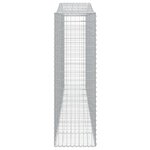 vidaXL Paniers à gabions arqués 9 Pièces 400x50x160/180 cm fer galvanisé