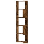 vidaXL Bibliothèque d'angle à 5 niveaux chêne fumé bois d'ingénierie