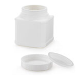 Pot plastique carré blanc opaque à large ouverture 250 ml (lot de 100)