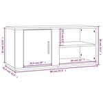vidaXL Meubles TV 2 Pièces Chêne fumé 80x31 5x36 cm Bois d'ingénierie
