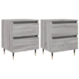 vidaXL Tables de chevet 2 Pièces sonoma gris 40x35x50 cm bois ingénierie
