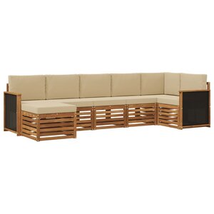 vidaXL Ensemble de canapés d'extérieur 6 pc Naturel