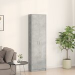 vidaXL Armoire Gris Béton 55x25x189 cm en Bois Ingénierie