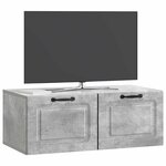 vidaXL Meuble TV mural Gris béton 78 5 x 41 x 30 cm Bois d'ingénierie