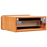 vidaXL Table de chevet avec tiroir 2 Pièces Marron cire 39 x 34 x 16 5 cm