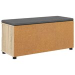 vidaXL Banc d'entrée avec coussin Chêne Sonoma 100 x 38 x 46 cm