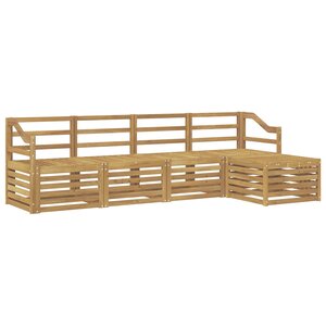 vidaXL Ensemble de canapés d'extérieur 5 Pièces Blanc
