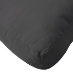 vidaXL Coussin de palette noir 60x40x12 cm tissu