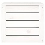 vidaXL Boîte de rangement Blanc 59 5x36 5x33 cm Bois massif de pin