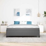 vidaXL Cadre de lit avec matelas Gris clair 180 x 200 cm tissu