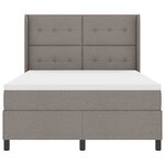 vidaXL Lit à ressorts avec matelas Taupe 140 x 200 cm tissu