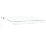 vidaXL Auvent Rétractable Blanc 250x200 cm 250 x 200 cm 2 5 x 2 m