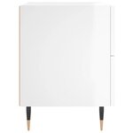 vidaXL Tables de chevet 2 Pièces blanc brillant 40x35x47 5 cm