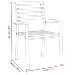 vidaXL Chaises de jardin empilables 6Pièces bois massif d'acacia et métal