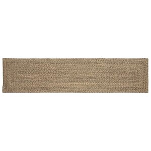 vidaXL Tapis Naturel et noir 60 x 250 cm Jute