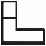 vidaXL Étagères Murales avec étagère 2 Pièces Chêne noir 50 x 15 x 85 cm