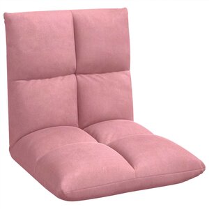 vidaXL Fauteuil de sol ajustable Rose Velours