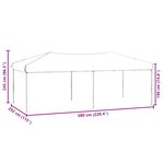 vidaXL Tente de réception pliable avec parois Crème 3x6 m