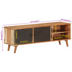 vidaXL Meuble TV 112x30x40 cm bois d'acacia massif