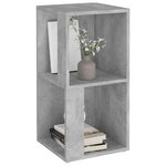 vidaXL Armoire d'angle Gris béton 33x33x67 cm Bois d'ingénierie