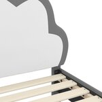 vidaXL Cadre de lit avec tête de lit Gris clair 90 x 190 cm PU