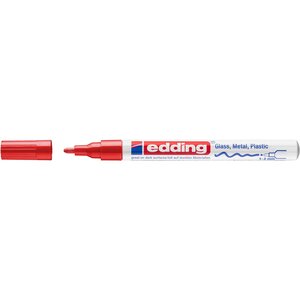 Marqueur Peinture Brillante 751 Rouge Pointe Ronde 1-2 mm EDDING