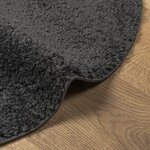 vidaXL Tapis shaggy PAMPLONA poils longs moderne anthracite Ø 100 cm