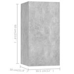 vidaXL Ensemble de meubles TV 7 Pièces Gris béton Bois d'ingénierie